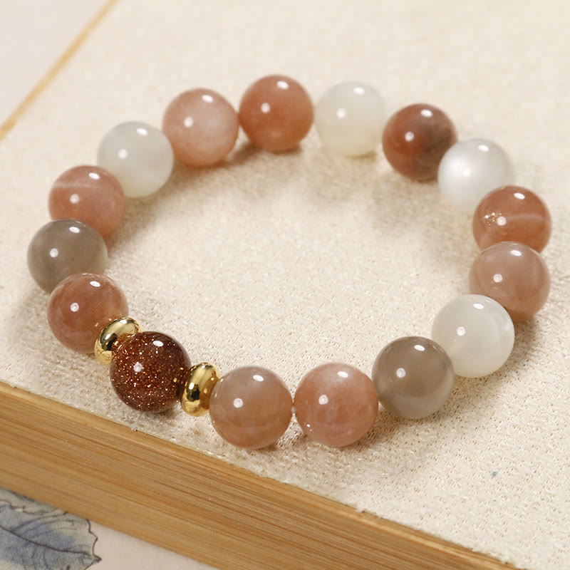 KarmaRipple's Authentic Sun Stone Gold Sandstone Wealth Positive Bracelet p6
