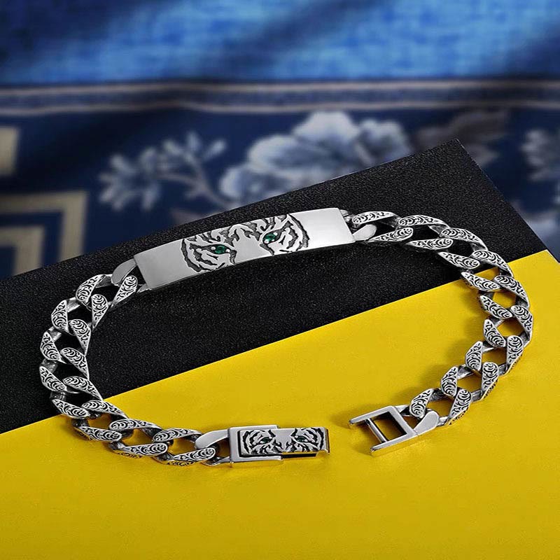 KarmaRipple's Tiger Tang Dynasty Flower Design Bronze Fortune Chain Bracelet p3