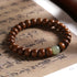6*8mm Abelia Biflora Wood&Hetian Jade Bead / 18cm