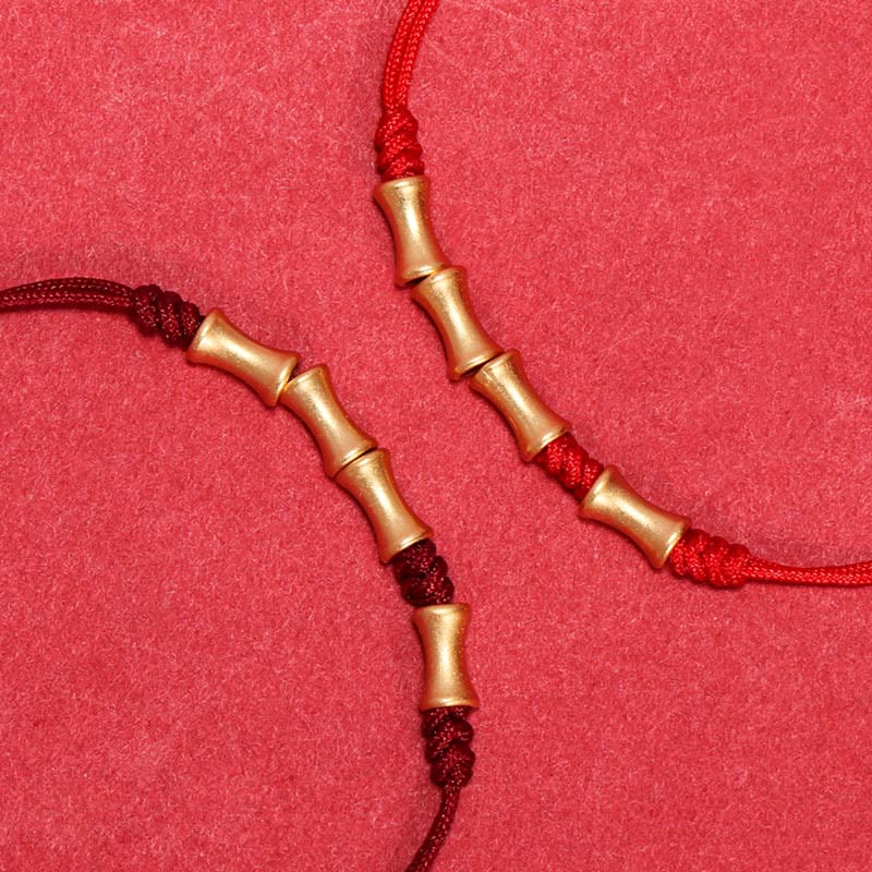 KarmaRipple's 925 Sterling Silver Bamboo Design Protection Fortune Woven Bracelet p14