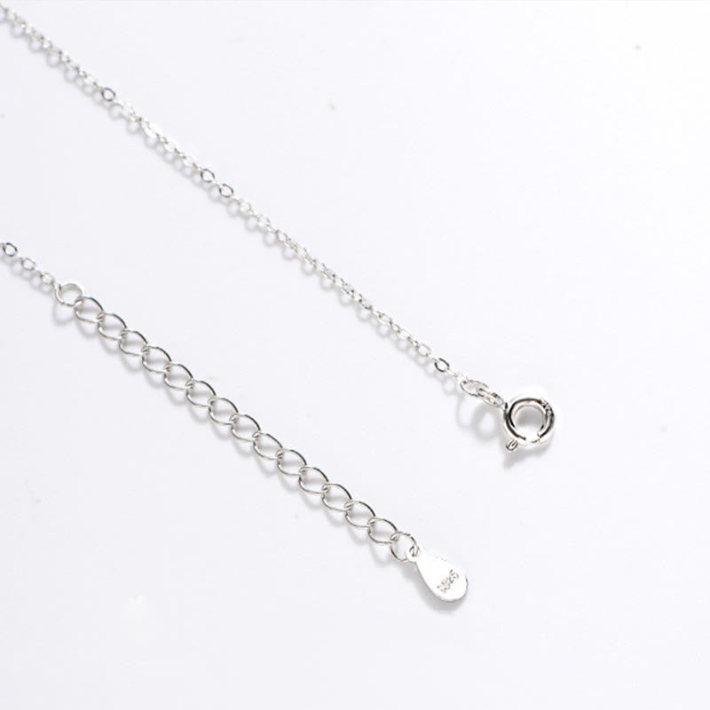 KarmaRipple's 925 Sterling Silver Ivory Agate Fu Character Happiness Fortune Pendant Necklace p5