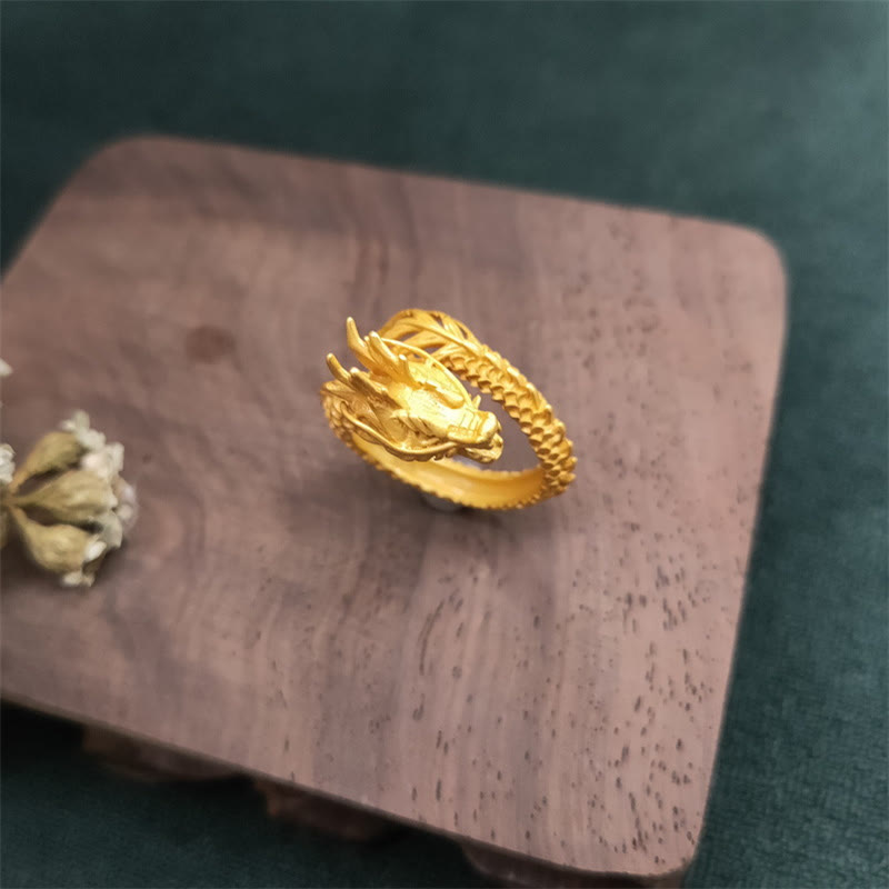 KarmaRipple's Golden Dragon Success Strength Ring p8