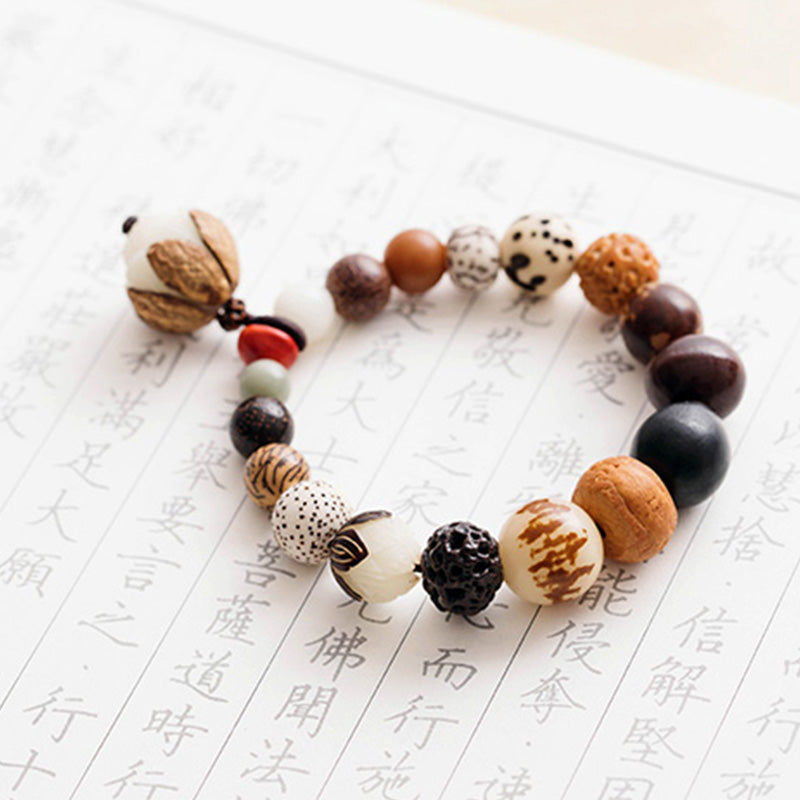 KarmaRipple's Bodhi Seed Lotus Wisdom Peace Wrist Mala Bracelet p15
