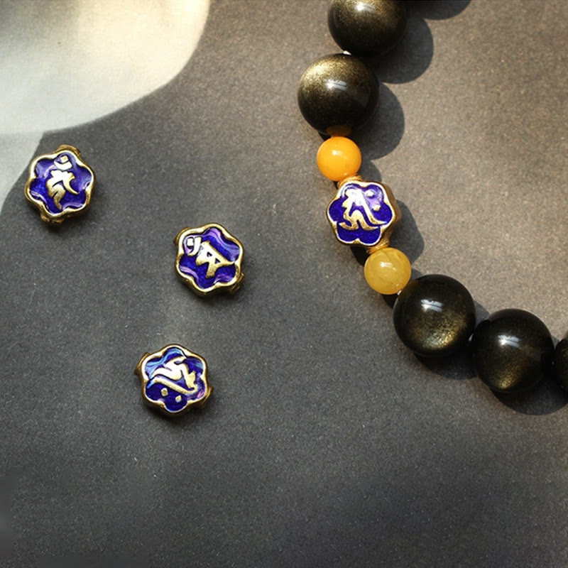 KarmaRipple's 925 Sterling Silver Chinese Zodiac Natal Buddha Authentic Gold Sheen Obsidian Amber Wealth Protection Bracelet p6