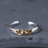 KarmaRipple's 925 Sterling Silver Lotus Flower New Beginning Ring