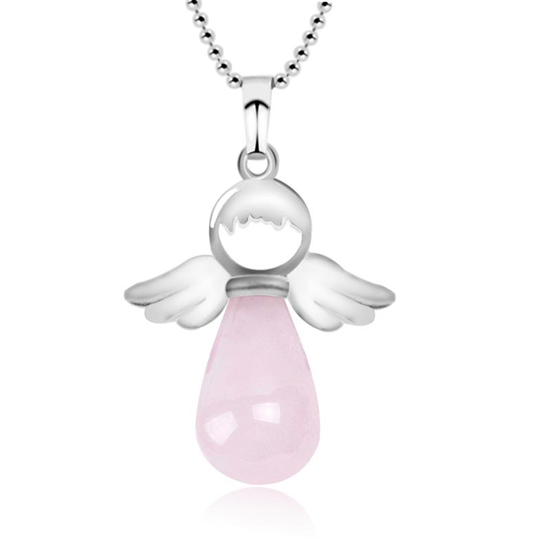 KarmaRipple's Little Angel Wings Authentic Gemstone Fortune Pendant Necklace p10