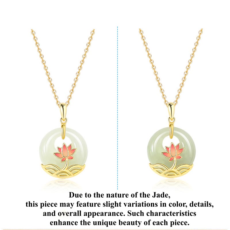 KarmaRipple's 925 Sterling Silver Hetian Ivory Jade Lotus Flower Blessing Pendant Necklace p10