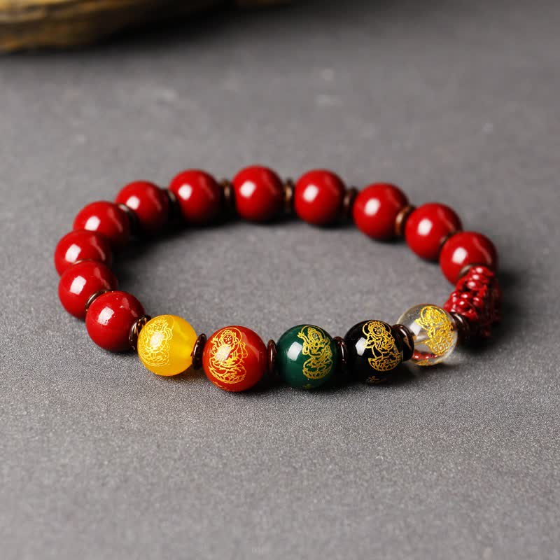 KarmaRipple's God Of Wealth Cinnabar PiXiu Blessing Bracelet p5