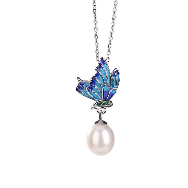 KarmaRipple's 925 Sterling Silver Pearl Butterfly Balancing Pendant Necklace Earrings Ring p8