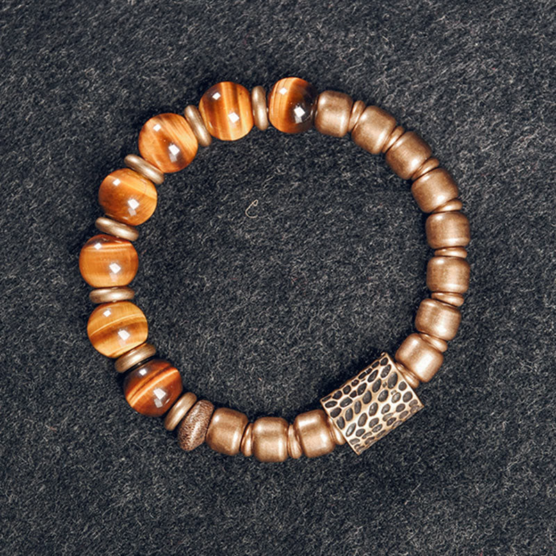 KarmaRipple's Tiger Eye Stone Bronze Protection Bracelet p5