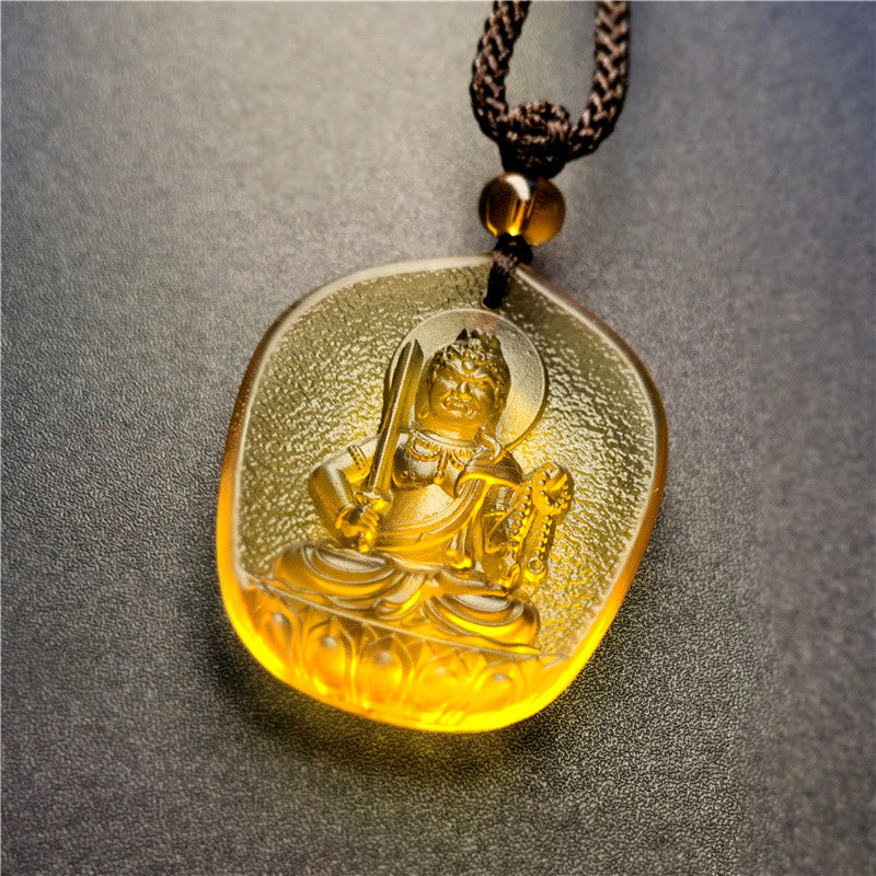 KarmaRipple's Chinese Zodiac Natal Buddha Blessing Liuli Gemstone Compassion Pendant Necklace p18
