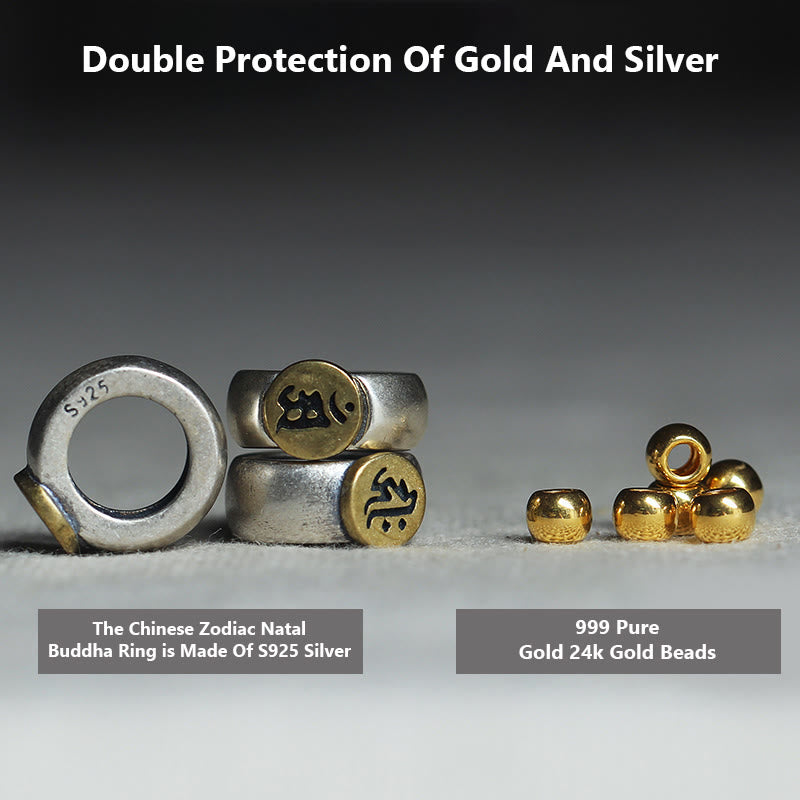 KarmaRipple's Tarakan Rare Agarwood 925 Sterling Silver Chinese Zodiac 999 Pure Gold Beadwork Ward Off Evil Spirits Bracelet p7