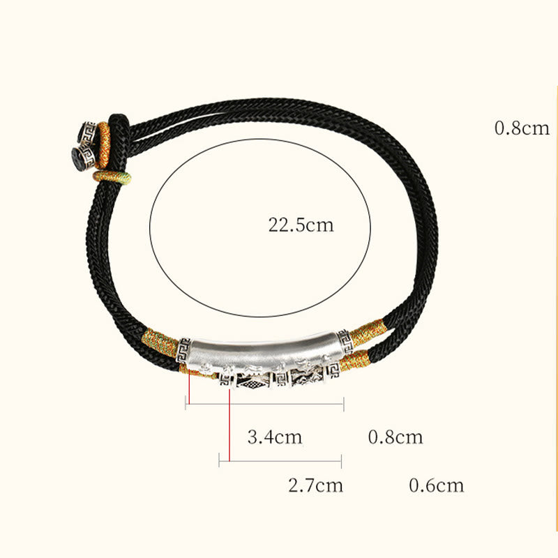 KarmaRipple's 999 Sterling Silver Handmade Om Mani Padme Hum Peace Woven Bracelet p7