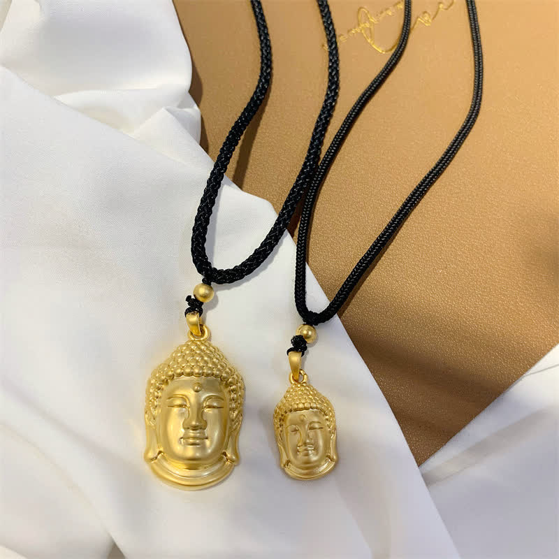 KarmaRipple's Gold Buddha Bronze Wealth Pendant Necklace p5