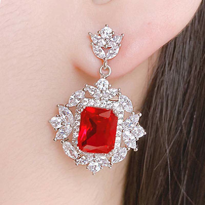 KarmaRipple's Emerald Gemstone Red Corundum Confidence Courage Ring Earrings Pendant Necklace p11