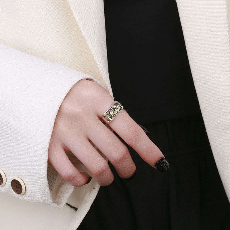 KarmaRipple's 925 Sterling Silver PiXiu Fortune Wealth Adjustable Ring p4