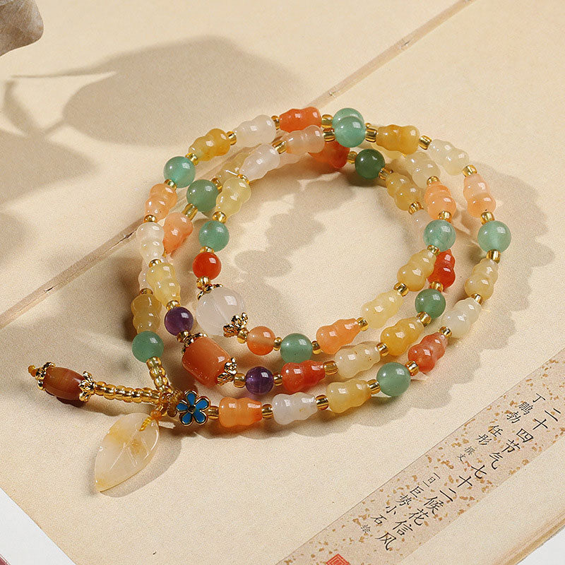 KarmaRipple's Golden Silk Jade Gourd Wealth Bracelet p3