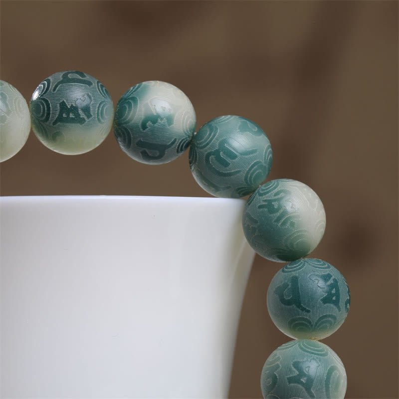 KarmaRipple's Bodhi Seed Om Mani Padme Hum Engraved Keep Away Evil Spirits Bracelet p11