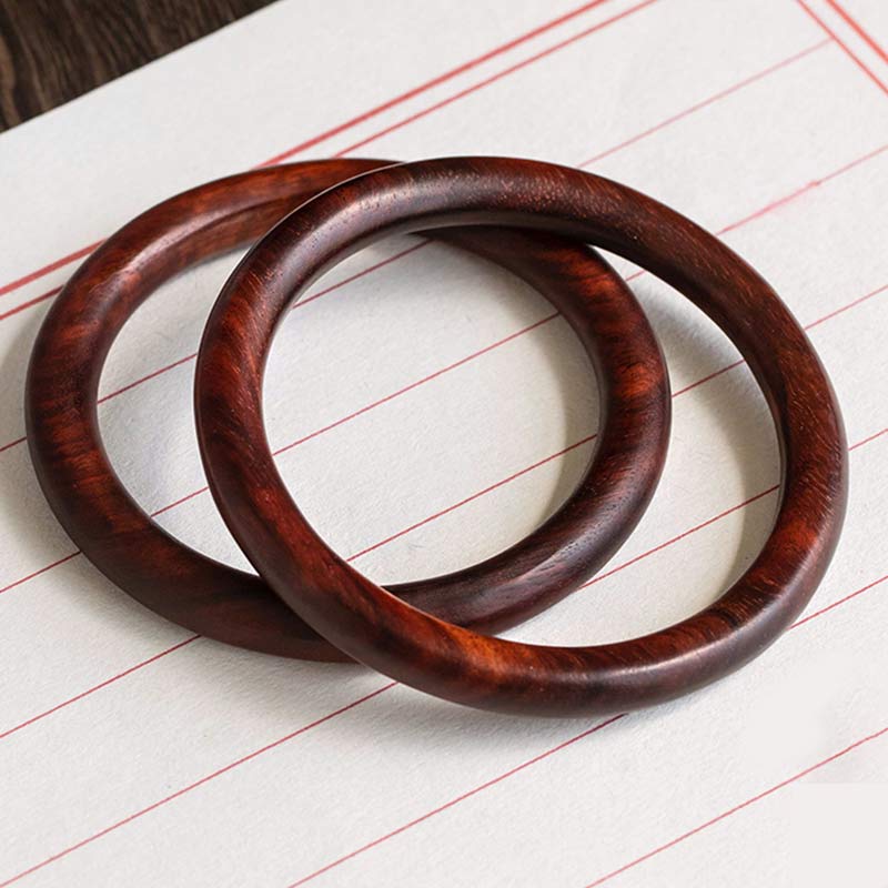 KarmaRipple's Tibetan Small Leaf Red Sandalwood Ebony Green Sandalwood Protection Bracelet Bangle p6