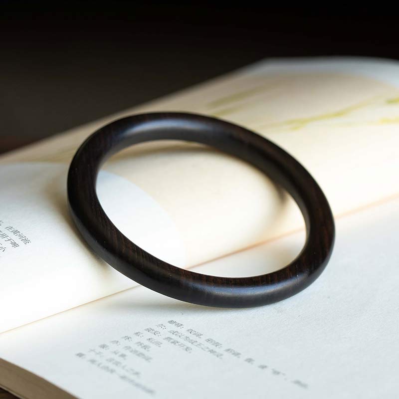 KarmaRipple's Tibetan Small Leaf Red Sandalwood Ebony Green Sandalwood Protection Bracelet Bangle p38