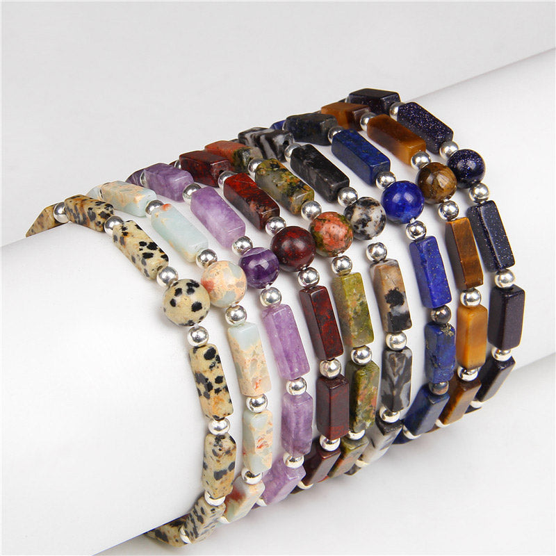 KarmaRipple's Authentic Gemstone Amethyst Tiger Eye Spiritual Balance Bracelet p11
