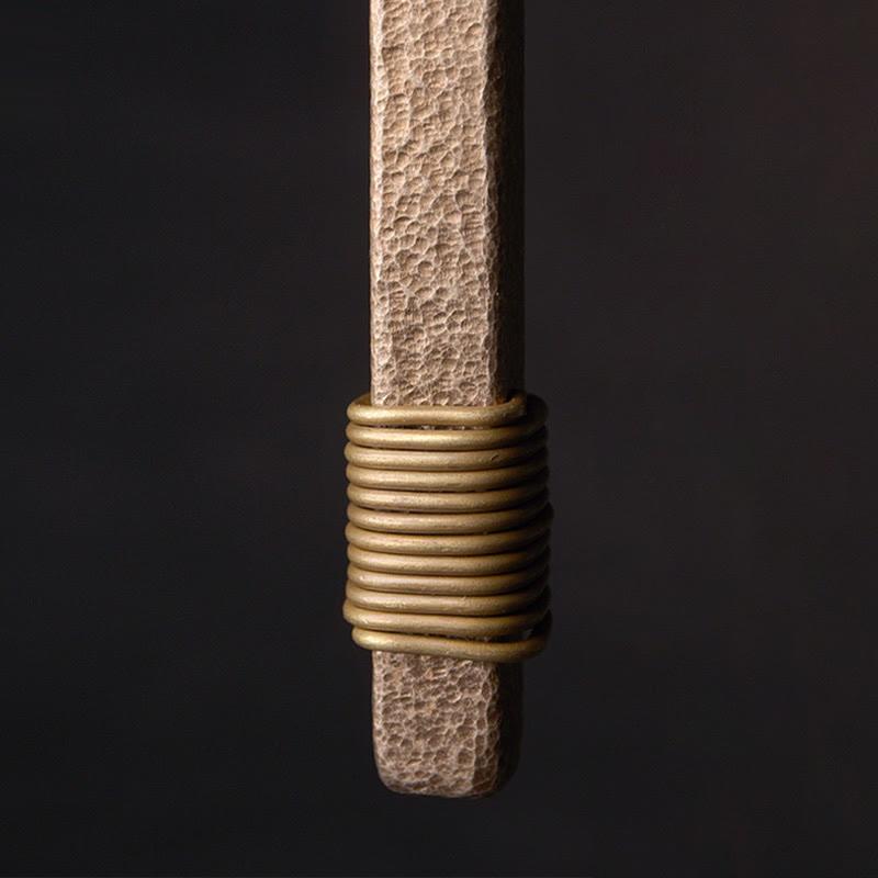 KarmaRipple's Vintage Textured Design Bronze Wealth Pendant Necklace p5