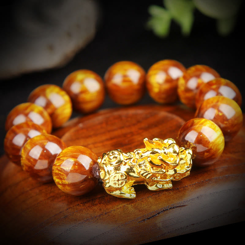 KarmaRipple's Fortunate Golden Tiger Eye Abundant Pixiu Bracelet p7