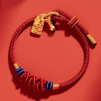 KarmaRipple's 925 Sterling Silver Koi Fish Talisman Wealth Success Woven Bracelet