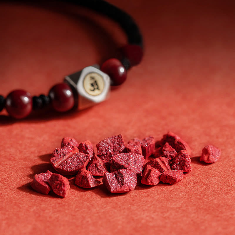 KarmaRipple's 925 Sterling Silver Chinese Zodiac Natal Buddha Cinnabar Calm Bracelet p28