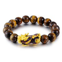 KarmaRipple's Tibetan Handcrafted Tiger Eye Feng Shui Bracelet