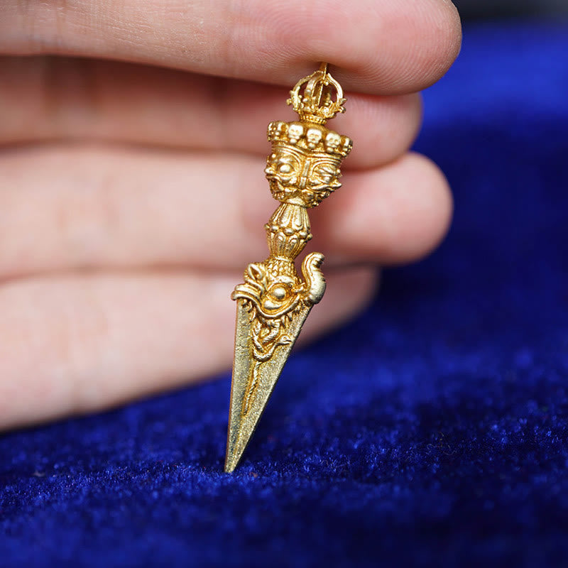 KarmaRipple's Tibet Dorje Vajra Engraved Spiritual Power Necklace Hanging Decoration p8