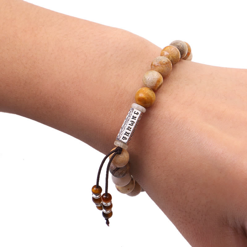 KarmaRipple's Weathered Stone Om Mani Padme Hum Strengthen Bracelet p4