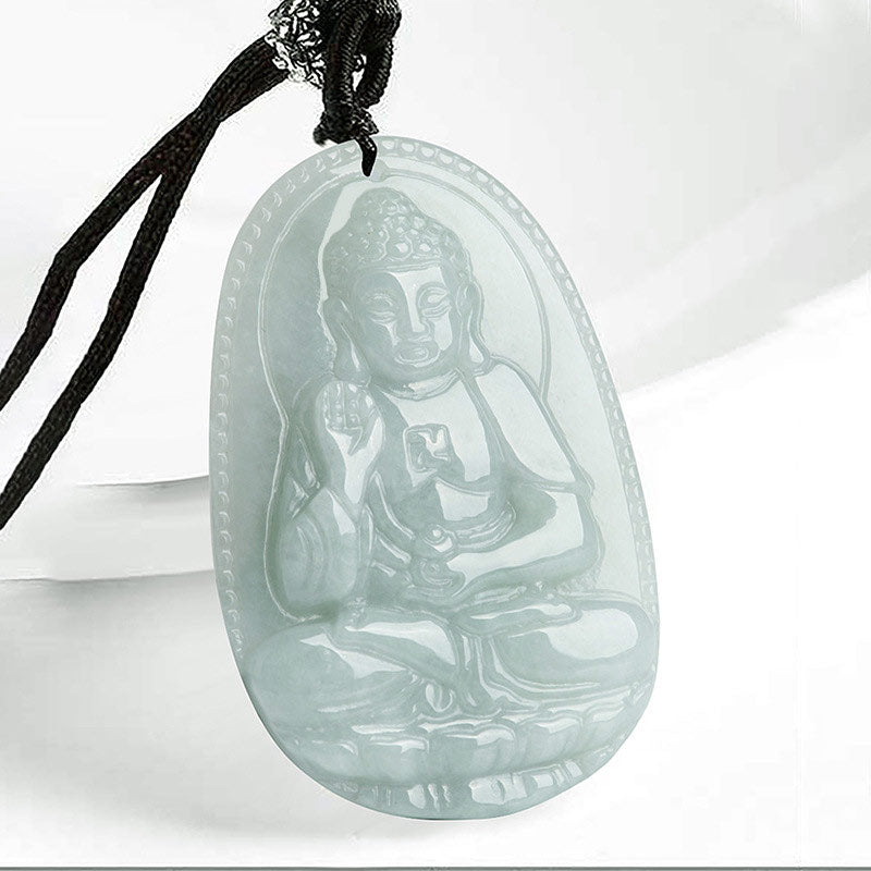 KarmaRipple's Chinese Zodiac Natal Buddha Jade Wealth Prosperity Pendant Necklace p35