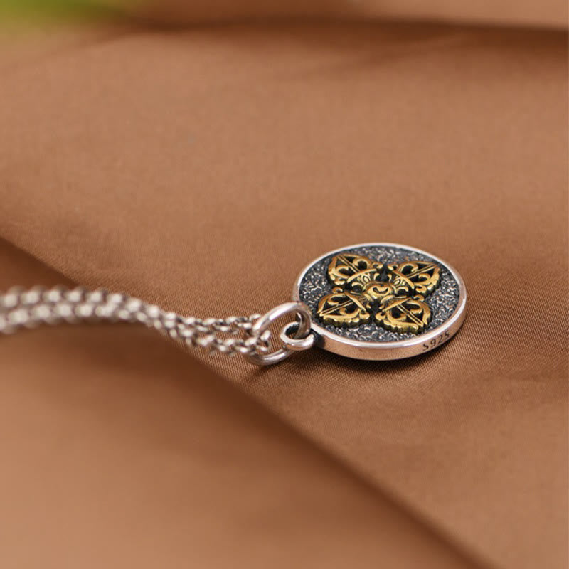 KarmaRipple's 925 Sterling Silver Double Dorje Vajra Blessing Pendant Necklace p7