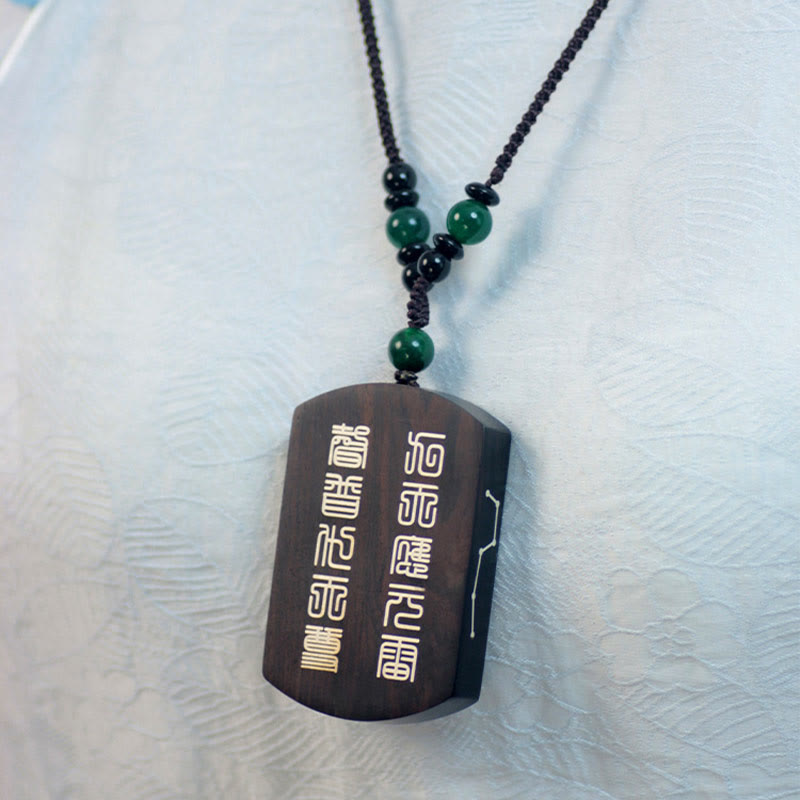 KarmaRipple's 999 Sterling Silver Ebony Wood Red Sandalwood Yin Yang Bagua Balance Pendant Necklace p7