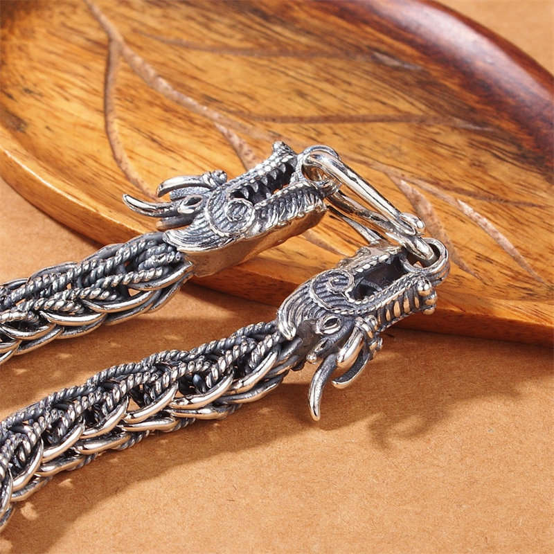 KarmaRipple's 925 Sterling Silver Dragon Success Strength Bracelet Bangle p5