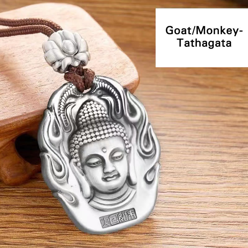 KarmaRipple's Chinese Zodiac Natal Buddha Om Mani Padme Hum Lotus Compassion Pendant Necklace p13