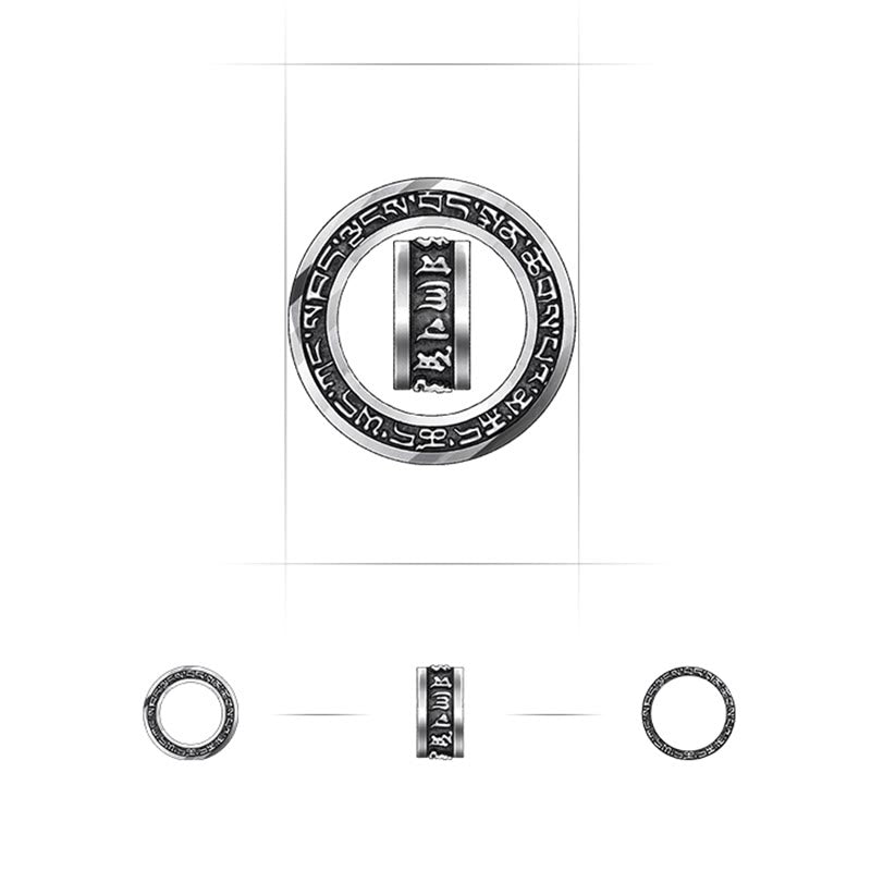 KarmaRipple's Tibetan Om Mani Padme Hum Carved Peace Purity Chain Pendant Necklace p16