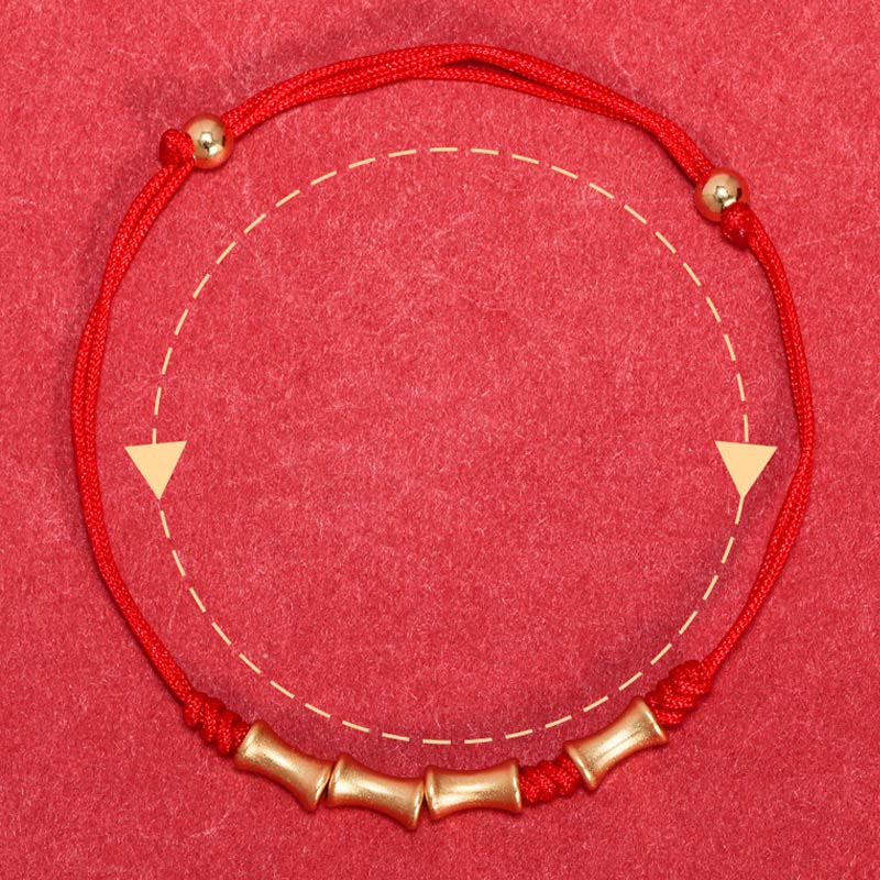 KarmaRipple's 925 Sterling Silver Bamboo Design Protection Fortune Woven Bracelet p9