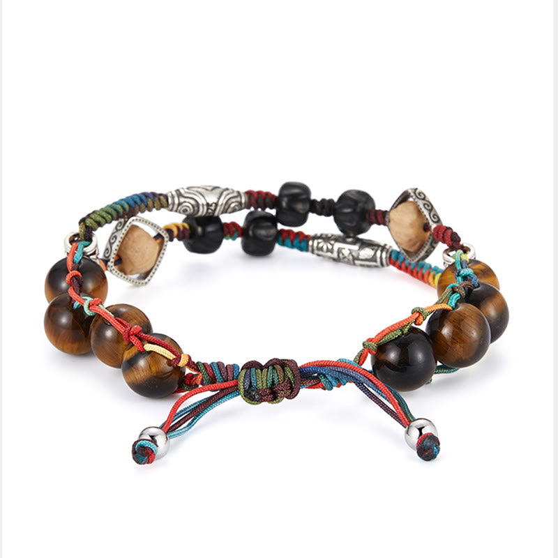 KarmaRipple's 925 Sterling Silver Tiger's Eye Bodhi Seed Handmade Courage Bracelet p4