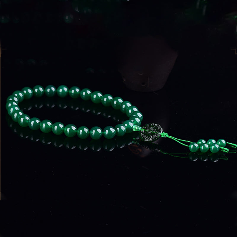 KarmaRipple's Authentic Green Agate Wrist Mala Manifestation Pocket Mala Car Decoration p6