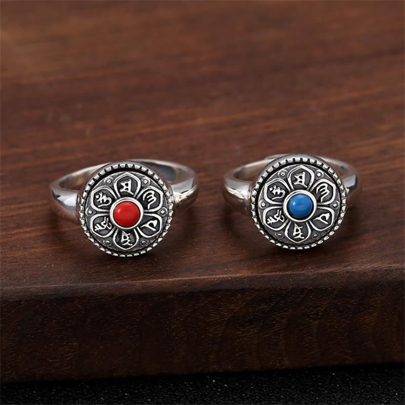 KarmaRipple's Tibetan Om Mani Padme Hum Peace Rotatable Ring p13