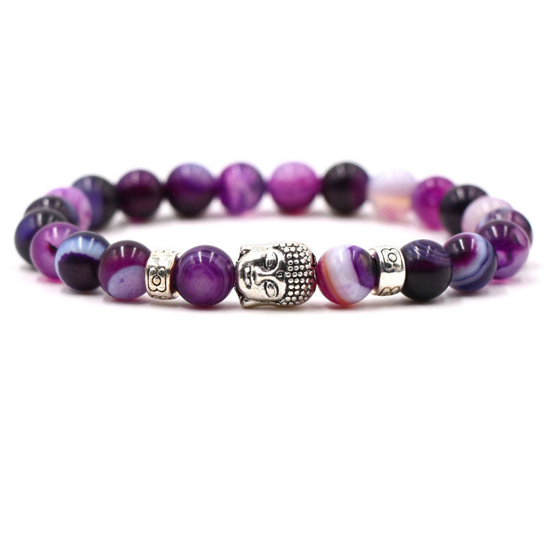 KarmaRipple's Purple Agate Protection Bracelet p1