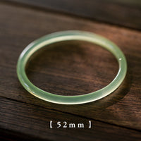 KarmaRipple's Authentic Green Chalcedony Strength Courage Cuff Bangle Bracelet