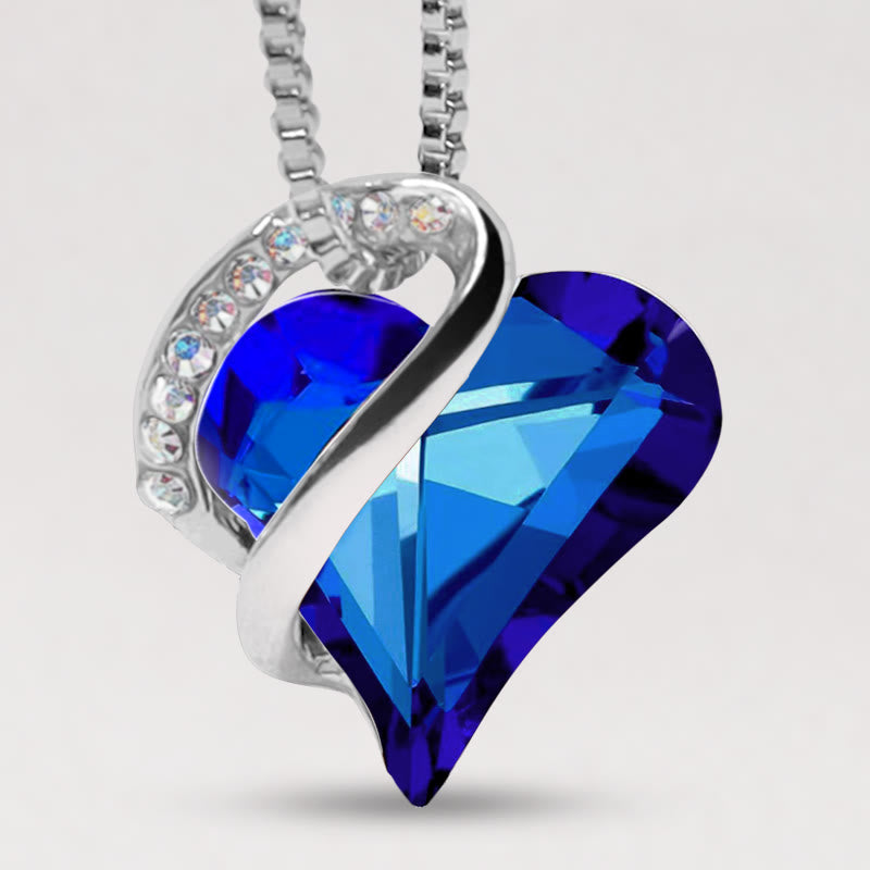 KarmaRipple's Love Heart Birthstone Balancing Energy Pendant Necklace p57