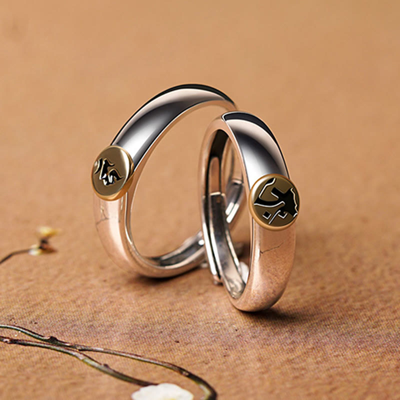 KarmaRipple's Tibetan Om Mani Padme Hum Carved Chinese Zodiac Natal Buddha Peace Ring p39