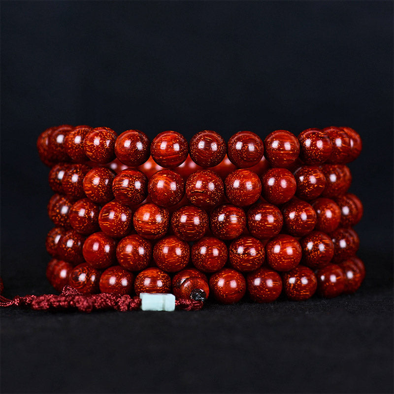 KarmaRipple's Tibetan Small Leaf Red Sandalwood Balance Bracelet p15