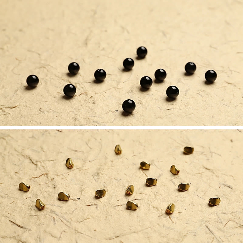 KarmaRipple's Tibetan 108 Mala Beadwork Black Onyx Three-eyed Dzi Beadwork Protection Bracelet p11