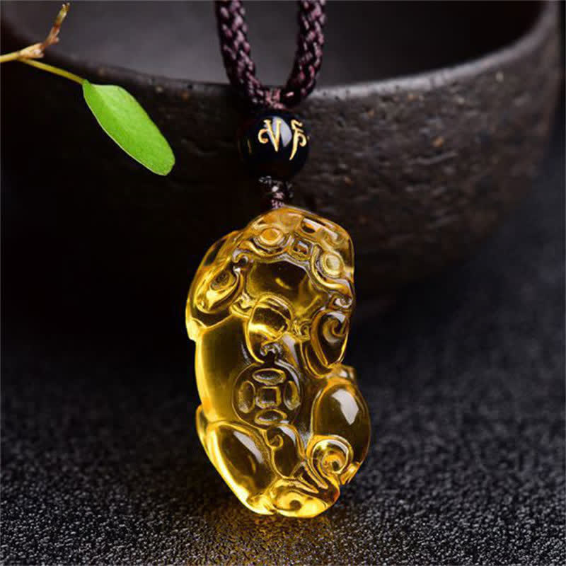 KarmaRipple's FengShui Citrine PiXiu Wealth Pendant Necklace p13