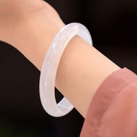 KarmaRipple's Authentic Chalcedony Balance Positive Bracelet Bangle